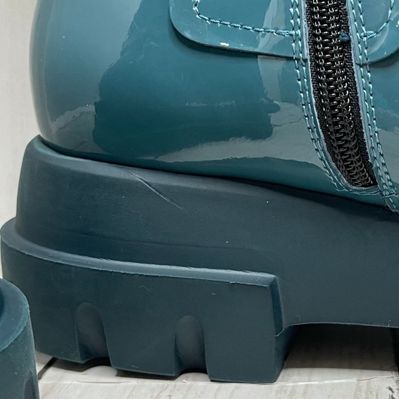 AGL 40mm Patent Leather Midi Boots Size 7 - Picture 11 of 15